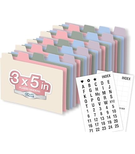 Amazon.co.jp: MOBYKE インデックスカードホルダー 3x5セット、木製高